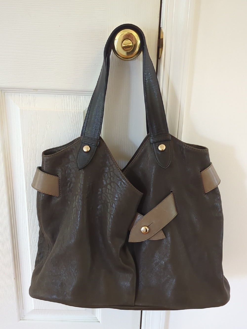 Diane Von Furstenberg Large Wrap Leather Bag